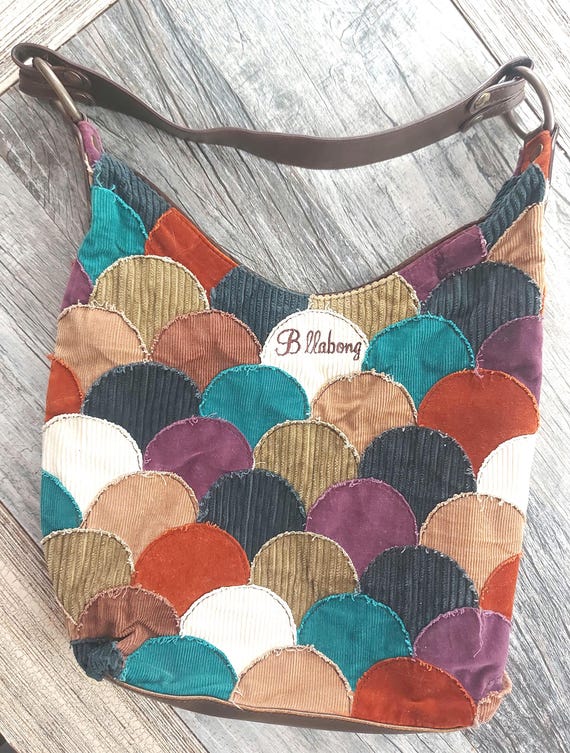 Billabong Multicolor Patterned Patchwork Shoulder… - image 1