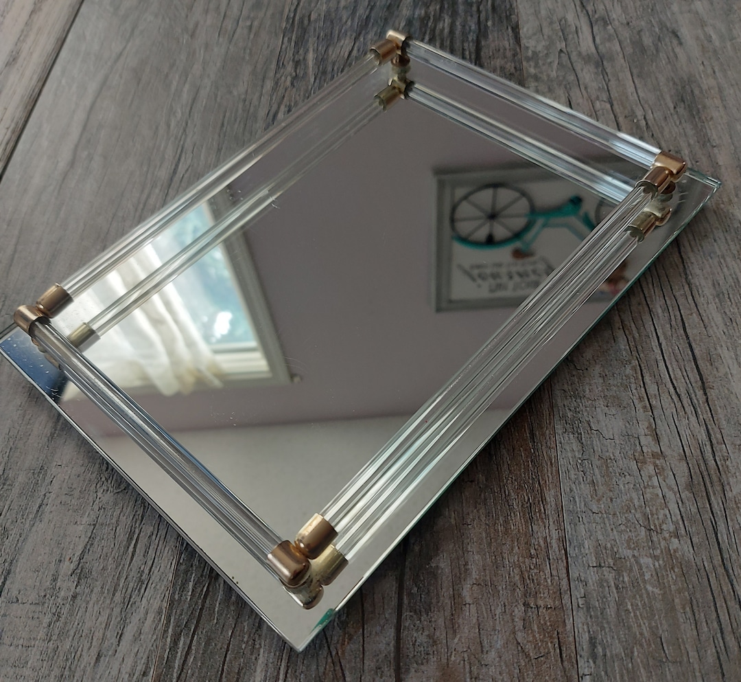 Glass Mirror Tray Vanity Tray Bathroom Mirror Tray Glass Trays Etsy