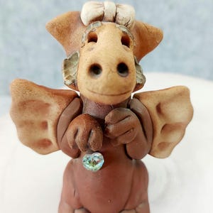 Vintage 1970's Handmade Windridge House "Gentlefolk" Canadian Pottery Dragon Figurine