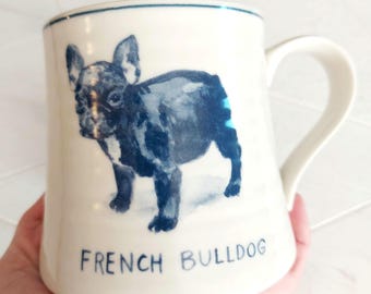 Anthropologie French Bulldog Coffee Mug Molly Hatch