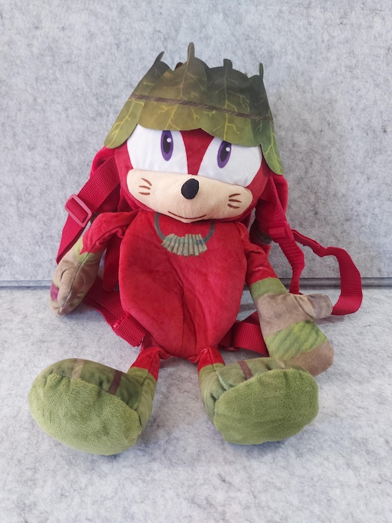 Netflix Sonic Prime Gnarly Knuckles Plush Backpack Sega Jungle