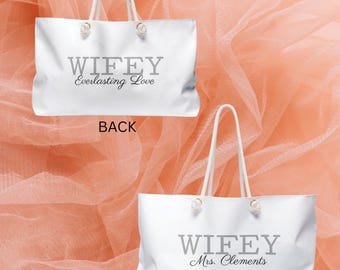 Wifey Personalized Wedding Party - Weekender Bag