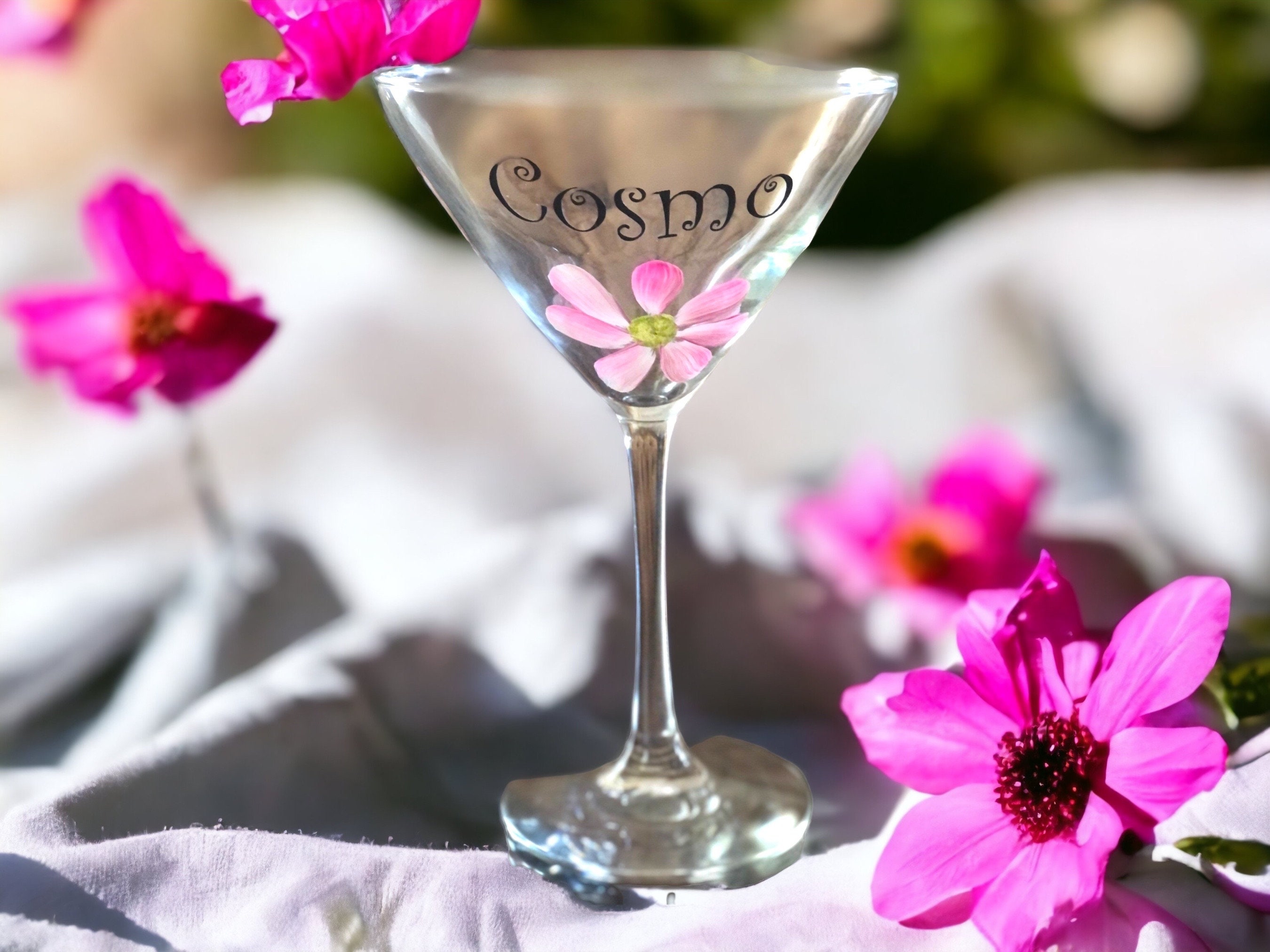 Custom Stemmed Martini Cosmo Glass - Engraved– Crystal Imagery