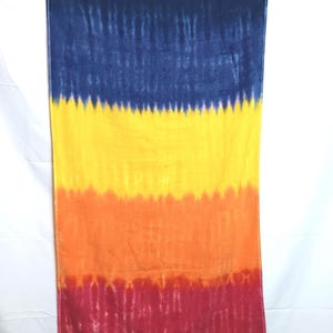 Tie Dye Beach Towel, rainbow beach towel, colorful beach towel, handmade tie dye beach towel, colorful striped beach towel