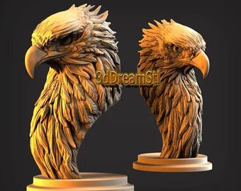 Adler STL-Modell, CNC-Fräser Engraver, Artcam, Aspire, CNC-Dateien, Holz, Kunst, Wanddekor, CNC
