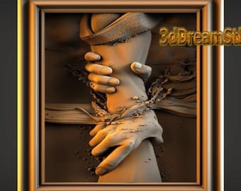 Hand of Jesus STL model, CNC router engraver, artcam, Aspire, cnc files, wood, art, wall decor, CNC