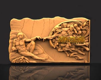 CNC レリーフ彫刻用のミケランジェロのラ・ピエタの 3D レリーフ STL