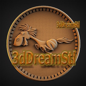 Pferd auf dem Positiv STL Modell, CNC Fräser Engraver, Artcam, Aspire, CNC Dateien, Holz, Kunst, Wanddekor, CNC