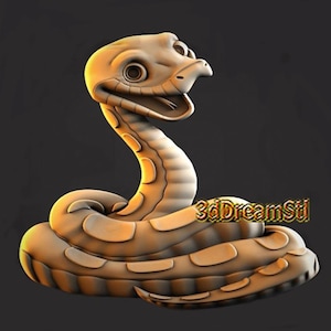 snake STL model, CNC router engraver, artcam, Aspire, cnc files, wood, art, wall decor, CNC