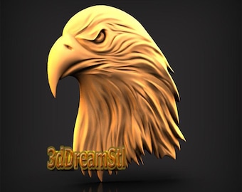 eagle STL model, CNC router engraver, artcam, aspire, cnc files, wood, art, wall decor, CNC