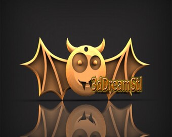 Halloween-fladdermus STL-modell, CNC-routsgravör, ArtCam, Aspire, CNC-filer, trä, konst, väggdekor, CNC