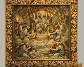 Apostles Around Jesus Christ STL model, CNC router engraver, artcam, Aspire, cnc files, wood, art, wall decor, CNC
