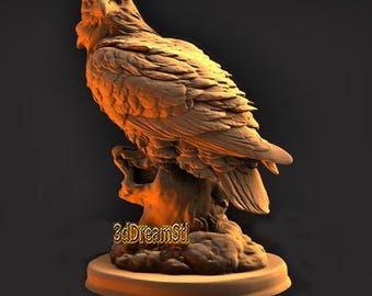 eagle STL model, CNC router engraver, artcam, Aspire, cnc files, wood, art, wall decor, CNC