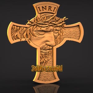 Jesus STL model, CNC router engraver, artcam, aspire, CNC files, wood, art, wall decor, cnc