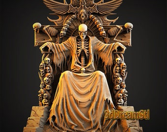 Death on Throne STL Model, CNC Router Engraver Files