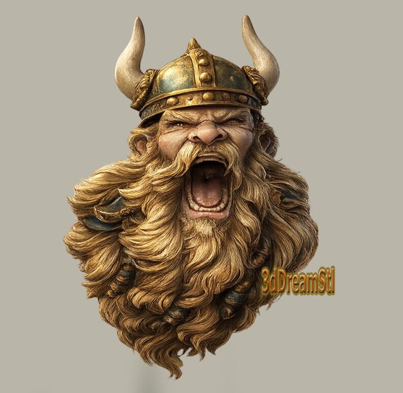 Angry Viking STL Model, CNC Router Engraver, Artcam, Aspire, Cnc Files ...