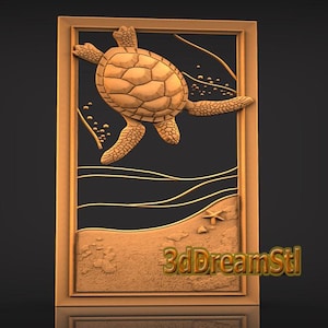 turtle STL model, CNC router engraver, artcam, aspire, cnc files, wood, art, wall decor, CNC