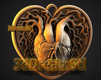 Heart STL Model, CNC Router Engraver Files (Digital Download)
