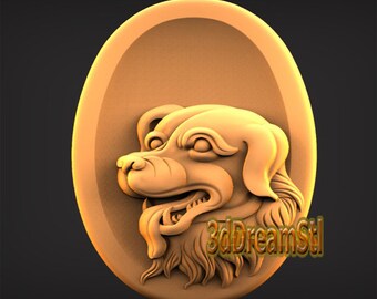 Labradorhund STL-modell, CNC-routsgravör, ArtCam, Aspire, CNC-filer, trä, konst, väggdekor, CNC