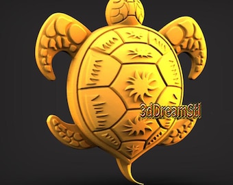 Modèle tortue STL, graveur de routeur CNC, artcam, Aspire, fichiers cnc, bois, art, décoration murale, CNC