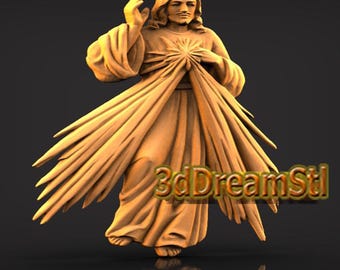 Jesus Christ STL model, CNC router engraver, artcam, aspire, cnc files, wood, art, wall decor, CNC