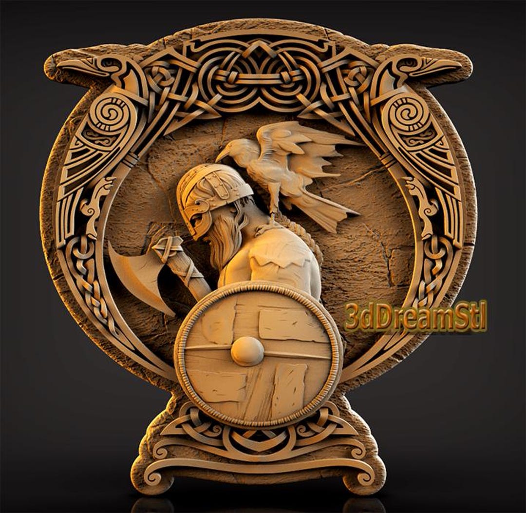Viking Warrior STL Model, CNC Router Engraver, Artcam, Aspire, Cnc ...