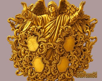 Angel Relief STL Model for CNC Router, Carving, 3D Printing