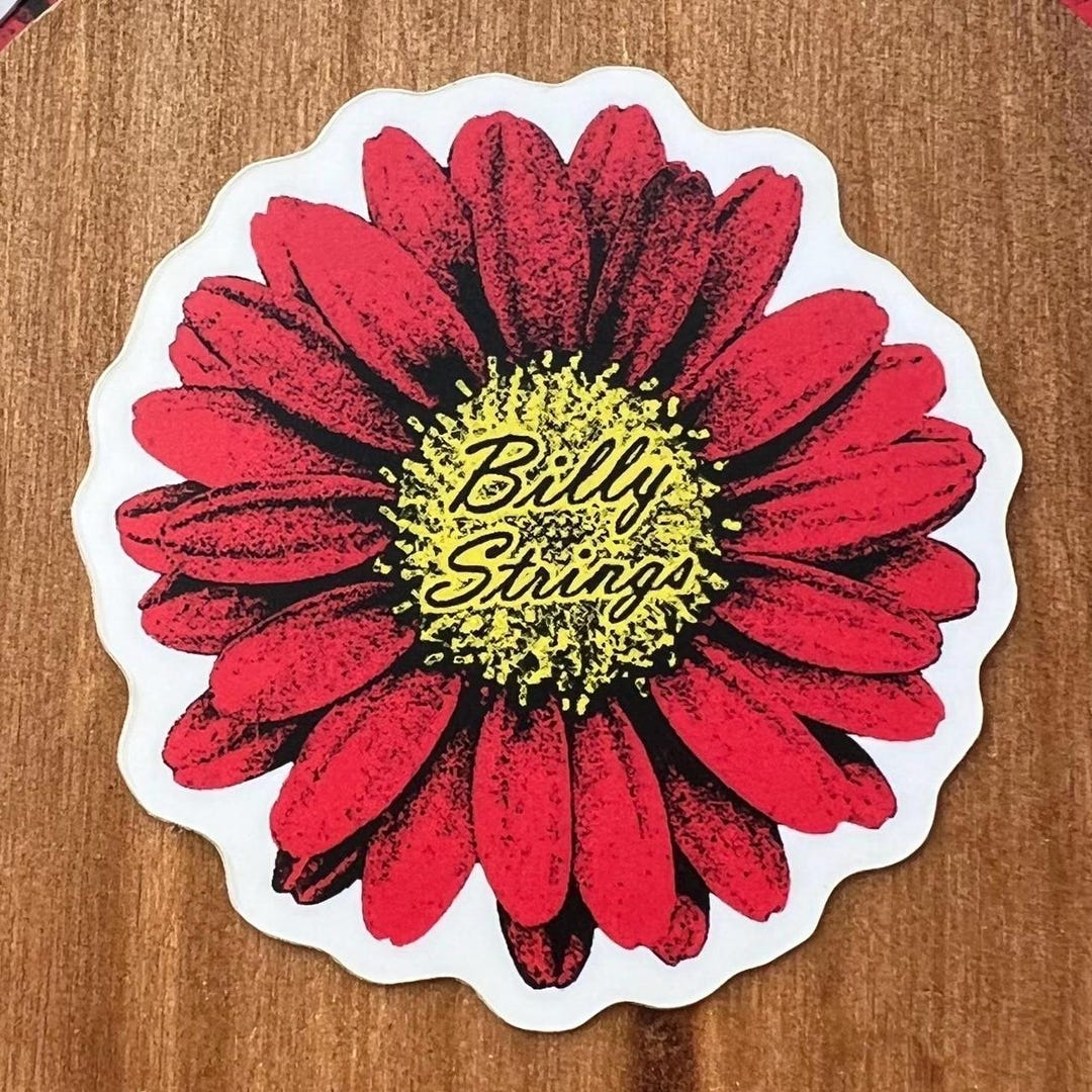 Billy Strings Red Daisy 2” Sticker - Etsy