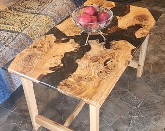 Elegant, Black river Burl Ash Coffee Table