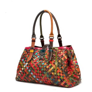 Ledertasche Weiches Leder Umhängetasche Leder handgewebte erstklassige Rindsleder Umhängetasche Laptoptasche große Einkaufstasche klassische Frauentasche Geschenk