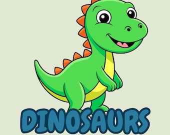 Cute Dinosaur Coloring Book For Kids, Kids Activity Printable Coloring Pages, Dinosaur Instant Download Digital Art Prints