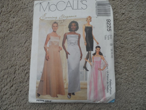 Mccalls 9225 Misses Formal Evening 