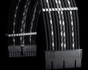 Black Custom Sleeved Cables Extension
