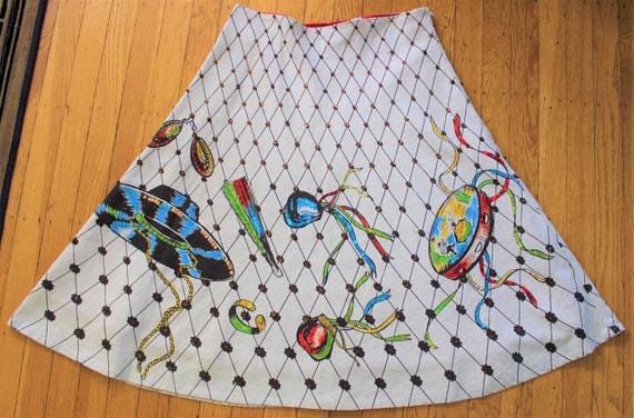 1950s H Bar C hand-painted flamenco skirt