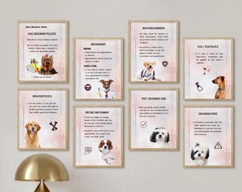 Basic Dog Grooming Policies Forms Pack Editable Form in Canva for Grooming Business