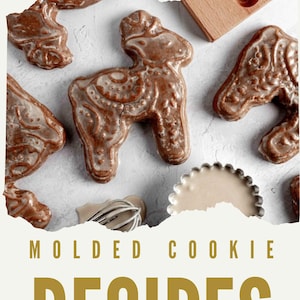 PDF Digitales Rezept-Booklet. Backen mit Plätzchen Ausstechformen. Lebkuchen Rezepte. Weihnachtsplätzchen-Rezepte .