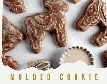 PDF Digital Recipe Booklet. Baking with Wooden Cookie Cutters. Gingerbread recipes. Xmas Cookie Recipes.