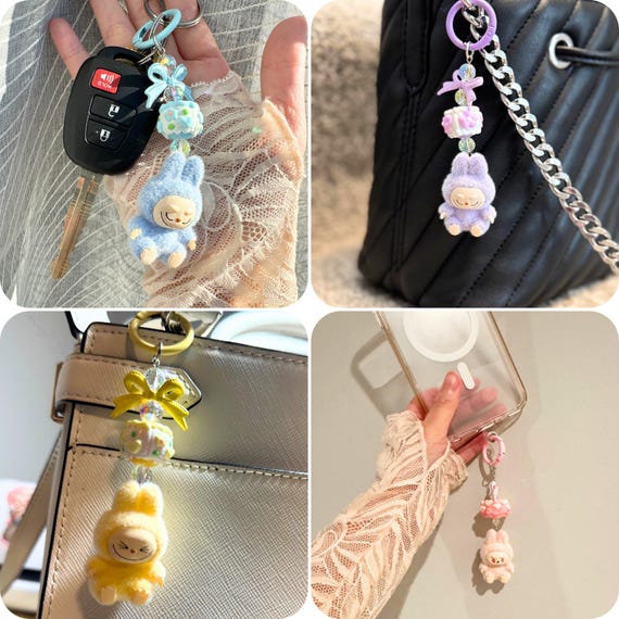 Mini Plush Keychain: Kawaii Bag Charm, Phone Pendant