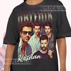 Vintage Bootleg Tee - Hrithik Roshan Retro Shirt, 90s-Y2K Aesthetic, Rare Bollywood Star, Fan Collectible, Streetwear Gift comfort colors