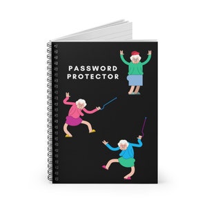 Angry Granny Password Protector Password Keeper Spiral Notebook - Ruled Line 7&quot;x9&quot;