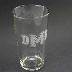 Monogram Etched Beer Glass Personalized Pint Monogrammed - Etsy