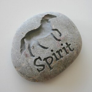 Custom Engraved Horse Memorial Stone Pet Loss River Rock Grave Stone Marker image 2