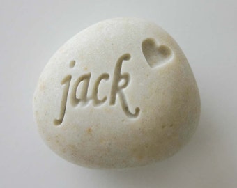 Custom Engraved Pet Memorial White Light Grey Stone Dog Cat Pet Loss Pocket Rock