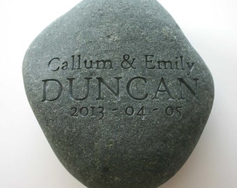 Custom Engraved Oath Stone Oathing Unity Rock Wedding Garden Stone