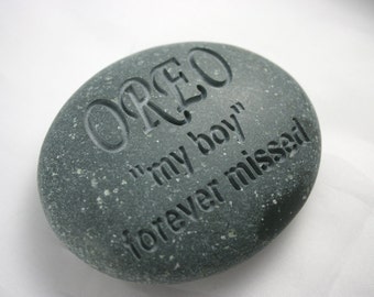 Custom Engraved Pet Memorial Stone Dog Cat