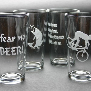 Custom Engraved Beer Glass Etched Pint Personalized Gift image 5