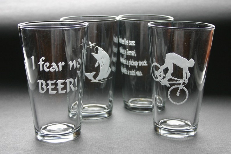 Custom Engraved Beer Glass Etched Pint Personalized Gift image 5