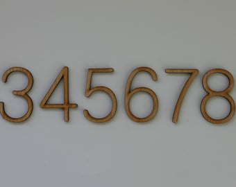 Numéros en bois Ensemble de numéros en bois 0123456789