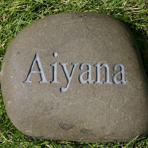 Custom Engraved Garden Stone Name Stone Address Marker Weddings