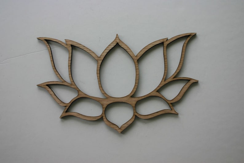 Lotus Flower Wood Sign Namaste Wall Art Home Decor image 1